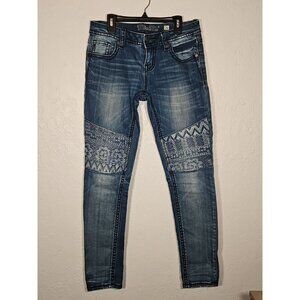 Miss Me Womens Low Rise Signature Skinny Jeans Blue Size 26, 30 Inseam